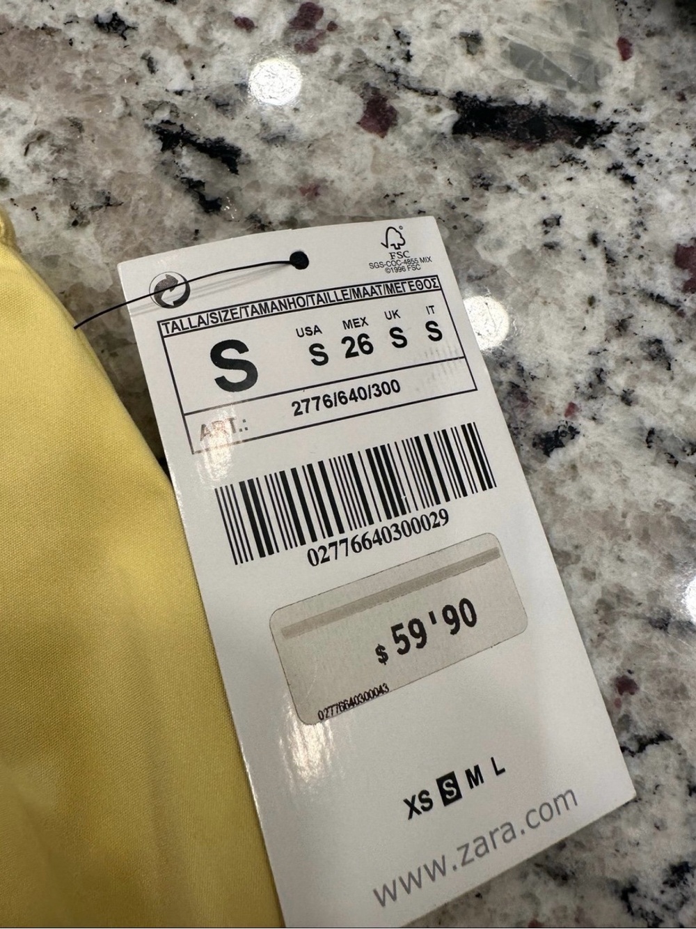 Zara Woman Yellow Pleated Sleeveless Round Neck Tunic Blouse S - Picture 5 of 9